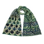 Foulard Létol Gisèle coloris Sapin en coton bio
