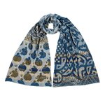 Foulard Létol Gisèle coloris Canard en coton bio