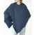 poncho-femme-laine-merinos-bleu-royal