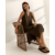 robe longue maille marron 1