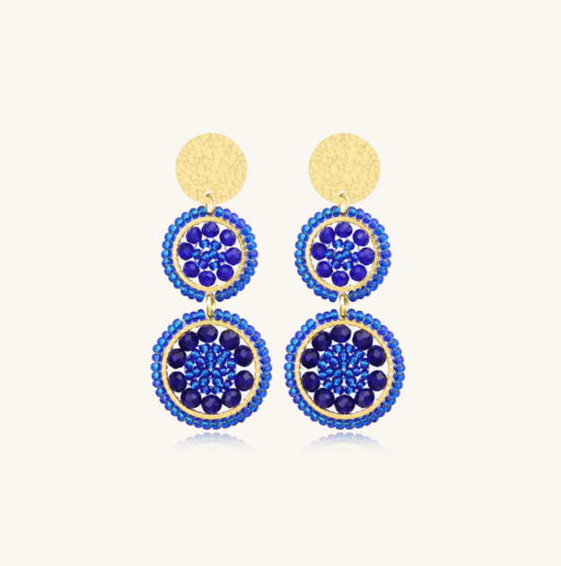 boucles oreilles mila bleu Santibe 1