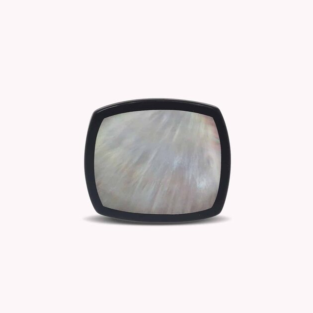 Broche nacre rectangulaire Calypso Nature Bijoux