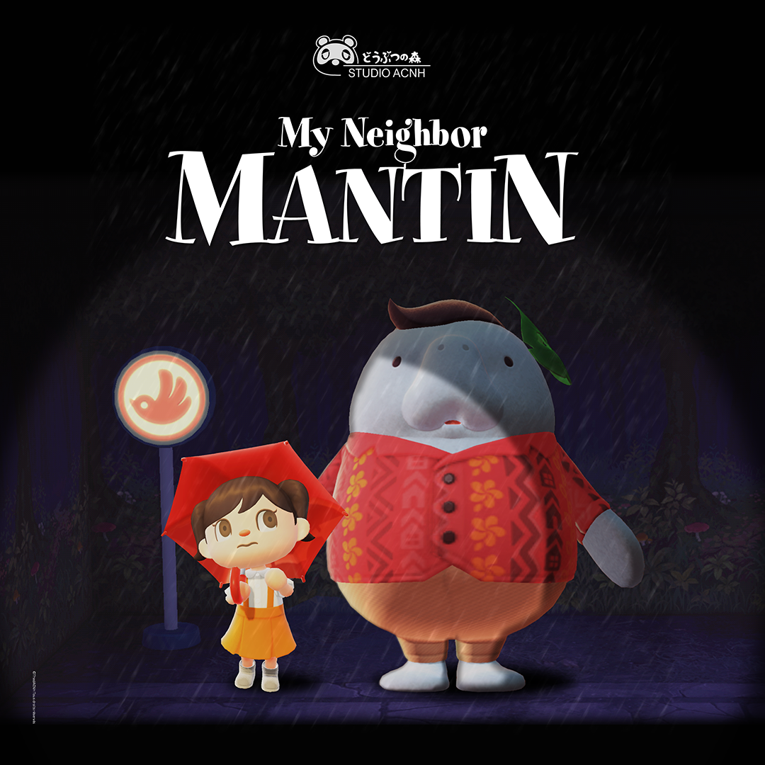 Poster Mon Voisin Mantin (Mon Voisin Totoro) - Carré