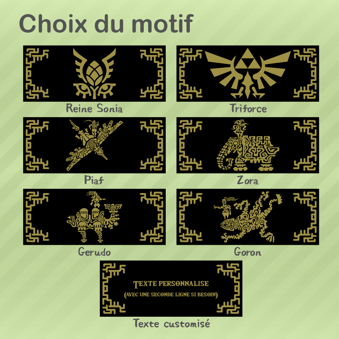 Motifs support Joycons Zelda noir