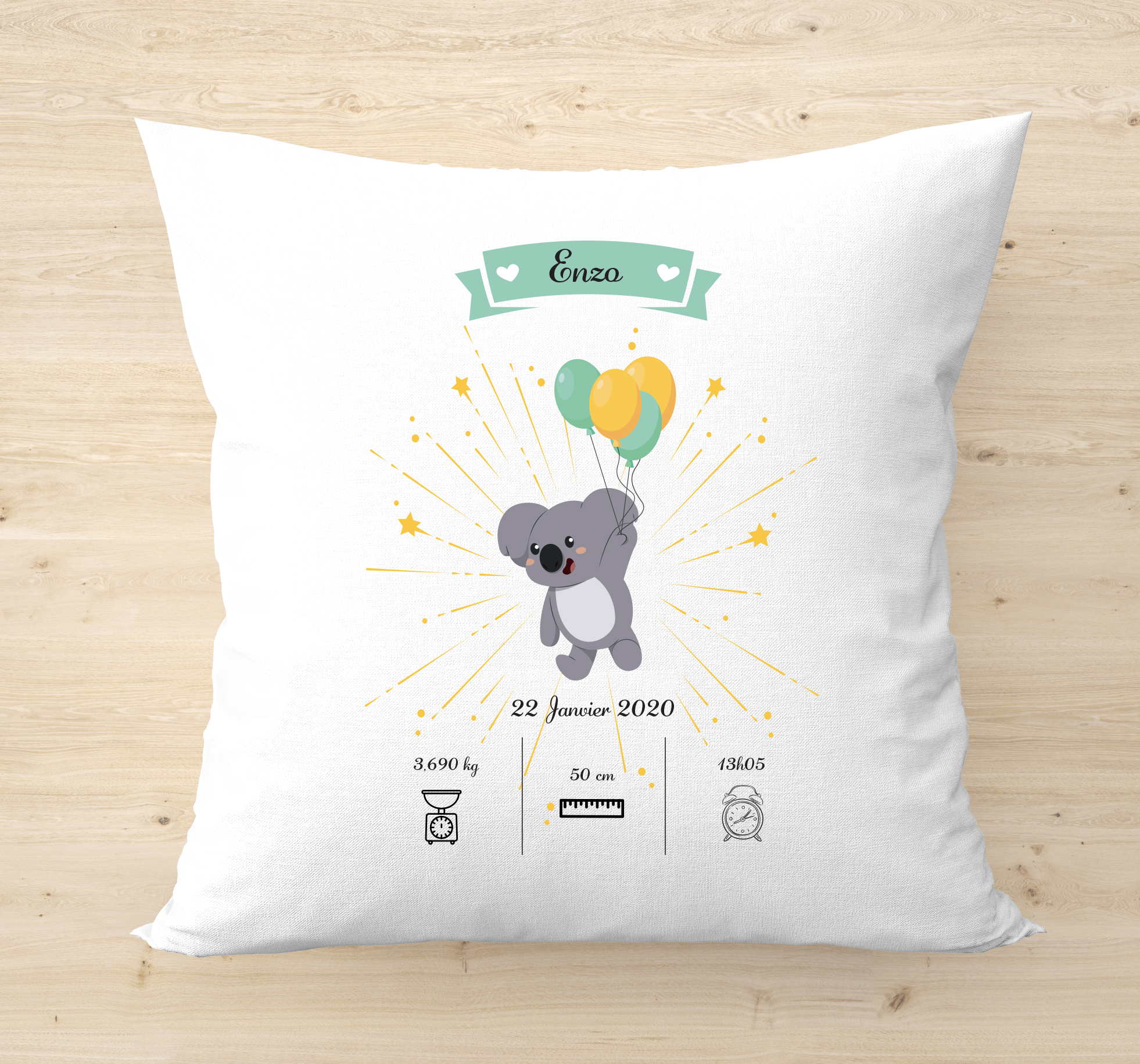 coussin naissance koala boy site