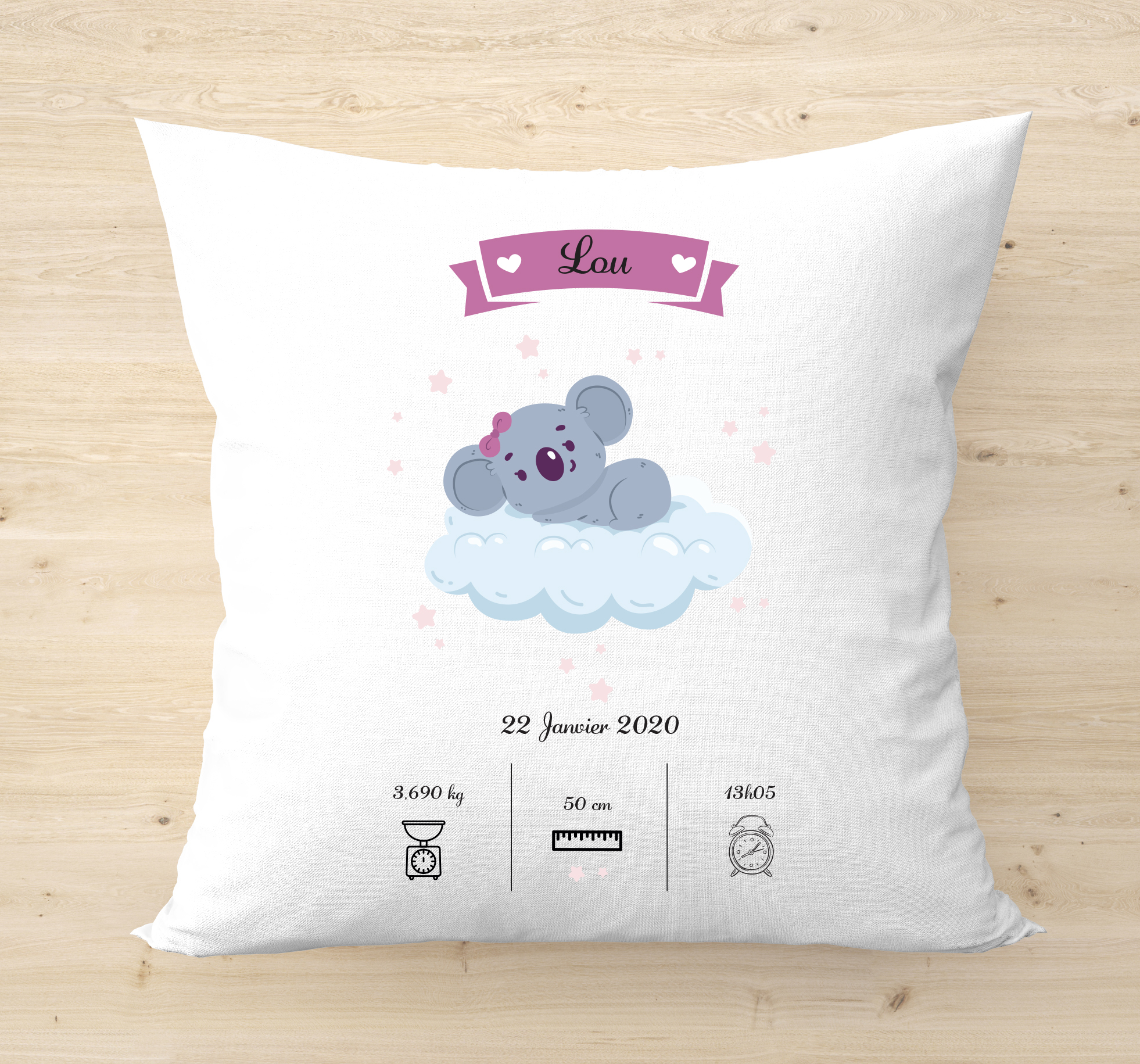 coussin naissance koala girl site