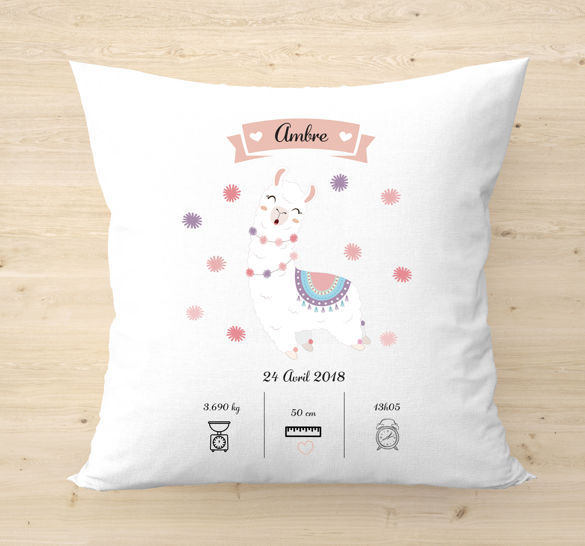 coussin naissance lama girl site