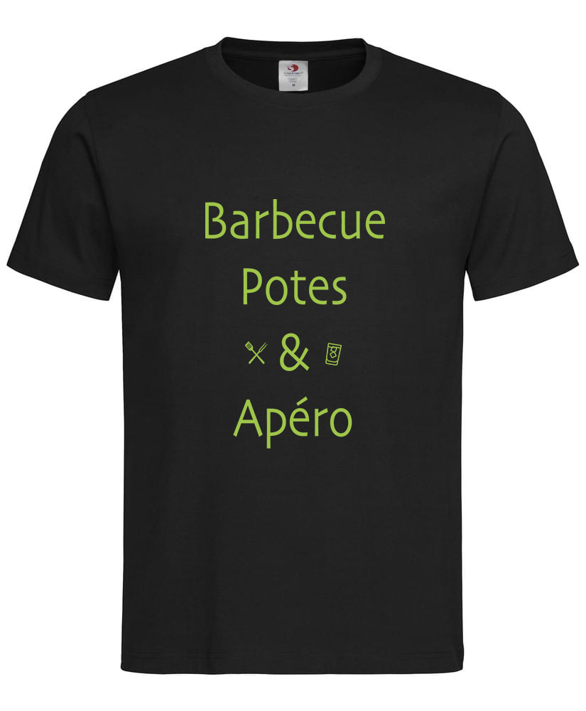tee shirt BPA noir et vert pome site