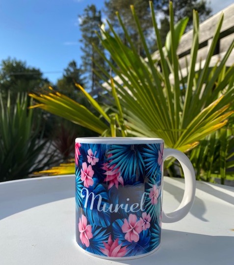 mug-hibiscus-fonçé-céramique - 1