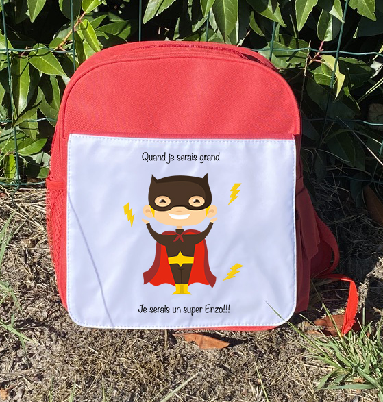 sac a dos rouge quand je serais grand 1