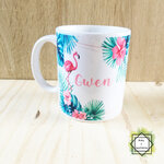 Mug Flamant rose tropical