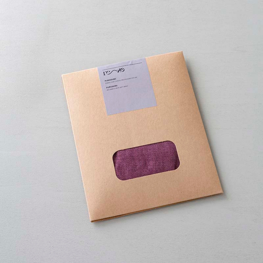 Furoshiki en lin violet rezo