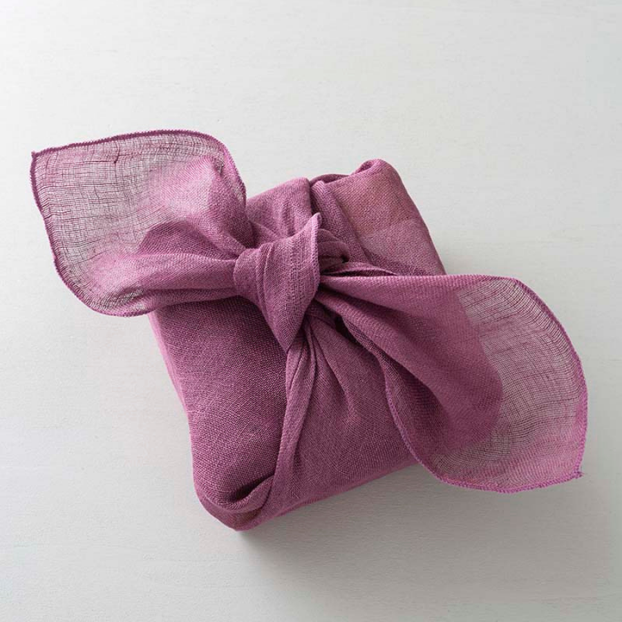 Furoshiki violet en lin Rezo