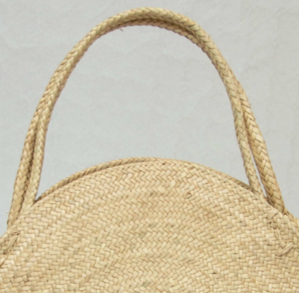 Sac rond en palmier tressé Zero