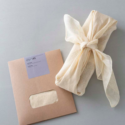 Furoshiki en lin jaune Rezo