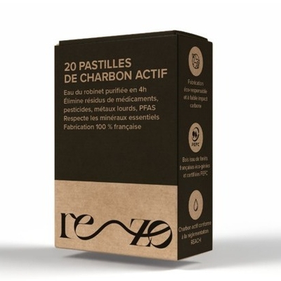 Boite de 20 pastilles de charbon actif