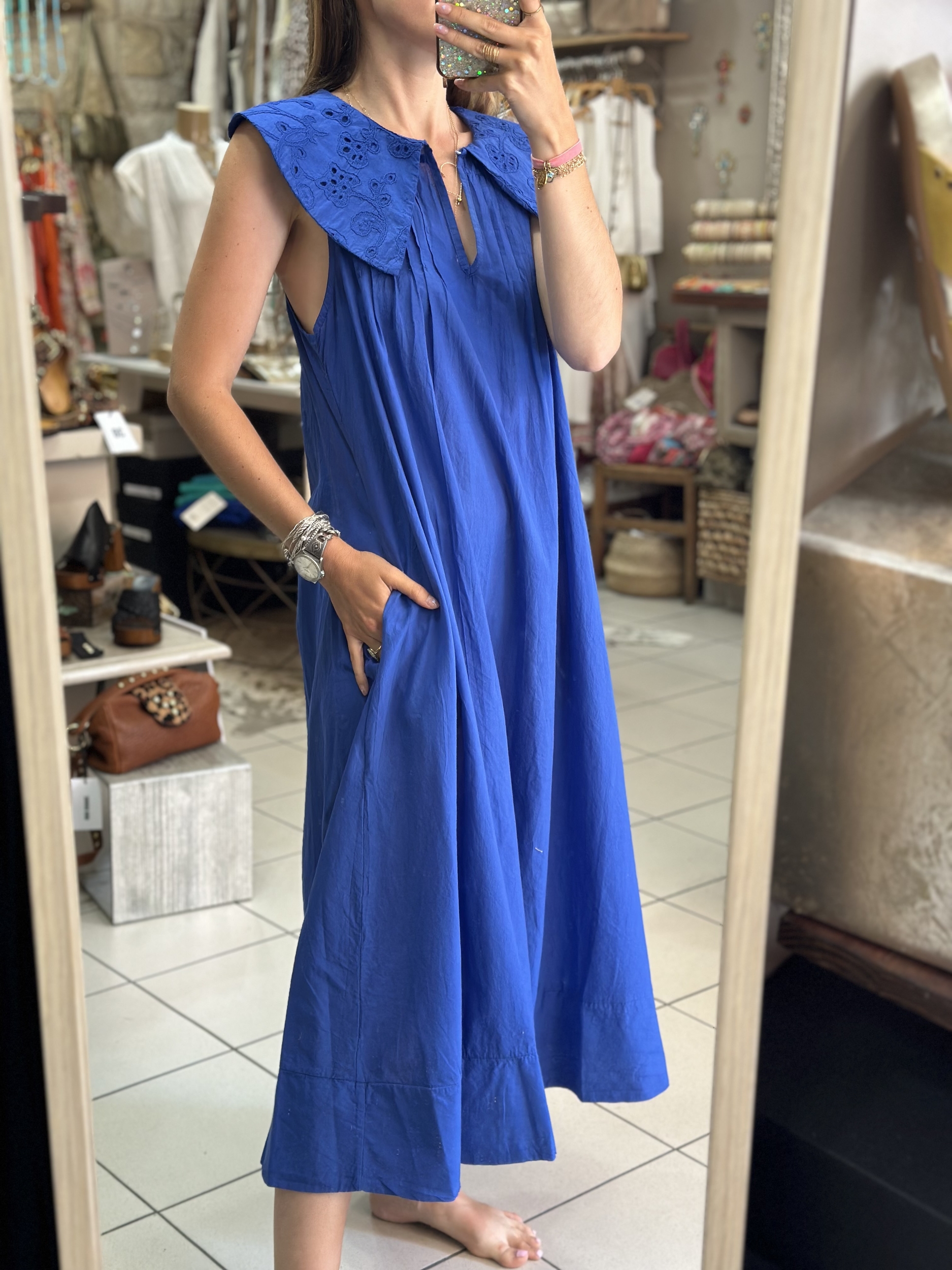 Robe PARIS - Bleu éléctrique - Johanna Paris