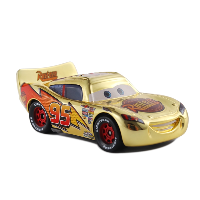 Voitures-3-Disney-Pixar-voitures-finition-m-tallique-or-Chrome-McQueen-m-tal-moul-sous-pression