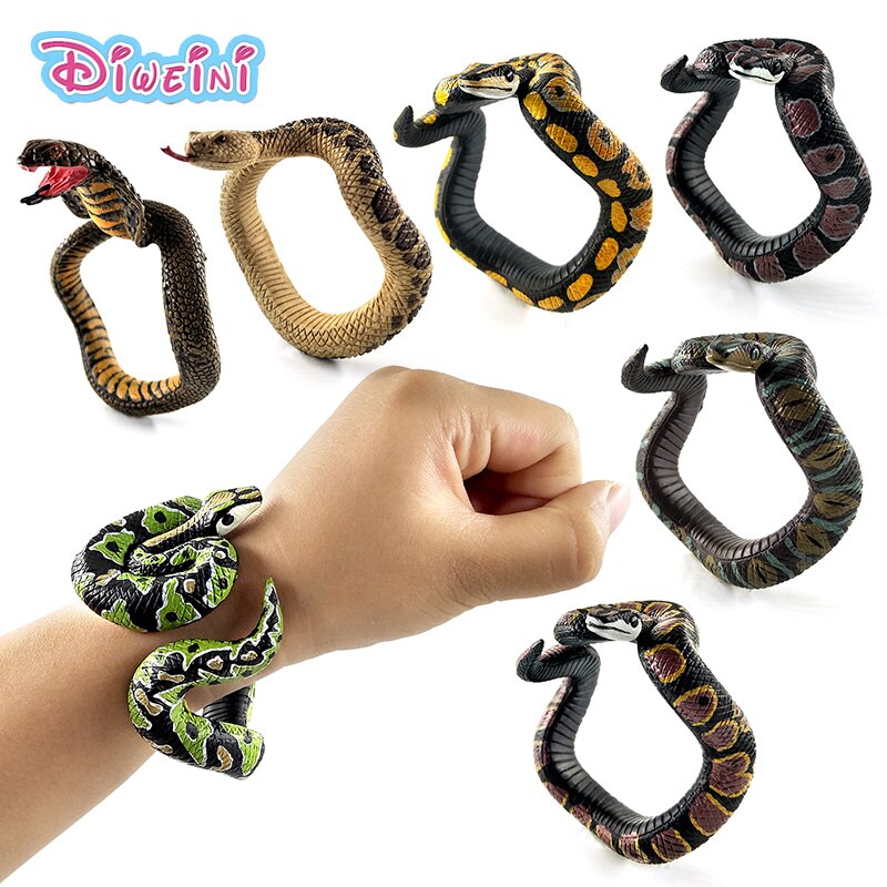 Halloween-serpent-Bracelet-animal-mod-le-action-figure-en-plastique-cadeau-amusant-pour-enfants-ducatifs-enfants