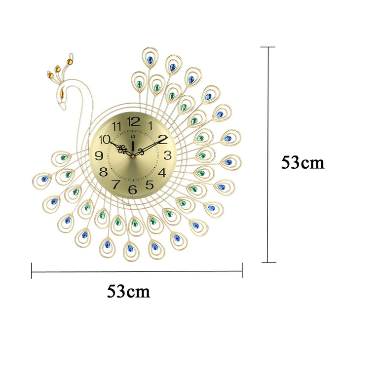 grand-3d-or-diamant-paon-horloge-murale-en-m-tal-montre-pour-la