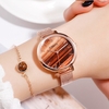 Gaiety-luxe-2-pi-ces-ensemble-montre-femmes-or-Rose-eau-perceuse-Bracelet-montre-bijoux-dames