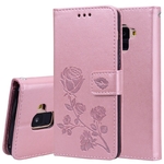 tui-pour-Samsung-en-cuir-avec-imprim-rose-fleur-Galaxy-S8-S9-Plus-S7-S6