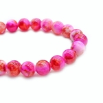 Bracelet-Simple-en-pierre-naturelle-calc-doine-rouge-rose-cordon-lastique-bijoux-perles-cadeau-pour-femmes