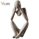VILEAD-Statue-nordique-abstraite-de-penseur-Figurine-en-r-sine-d-coration-de-bureau-d-coration