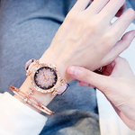 2019-femmes-montres-Bracelet-ensemble-ciel-toil-dames-Bracelet-montre-d-contract-en-cuir-Quartz-montre