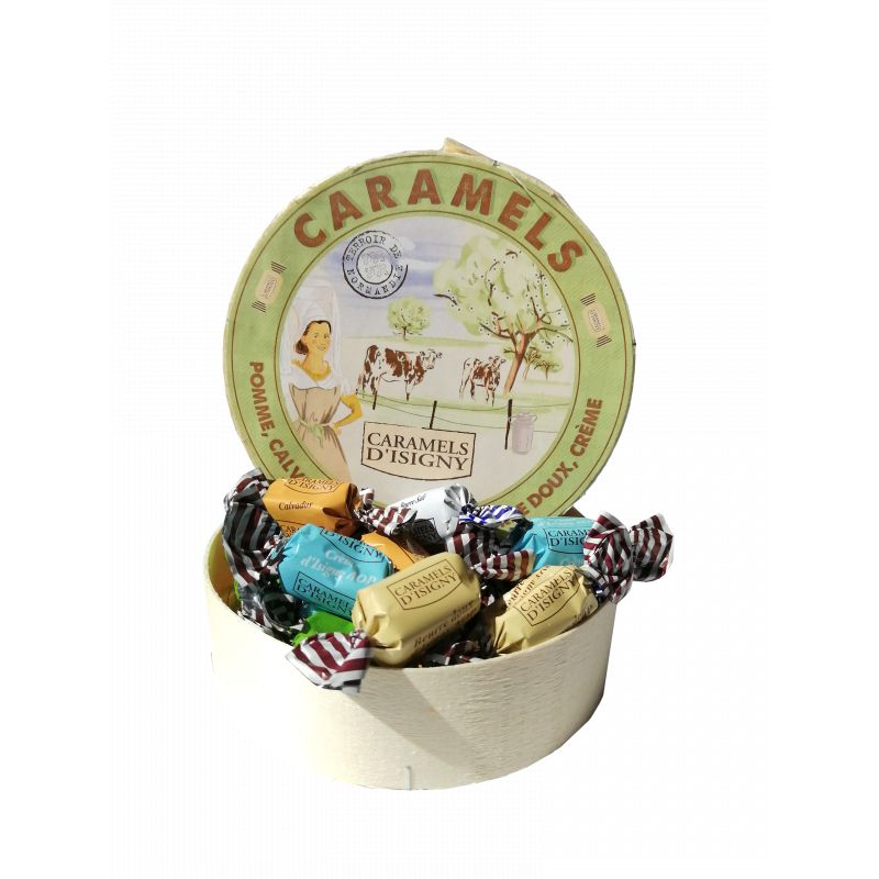 boite-bois-caramels-assortiment-normandie 150G