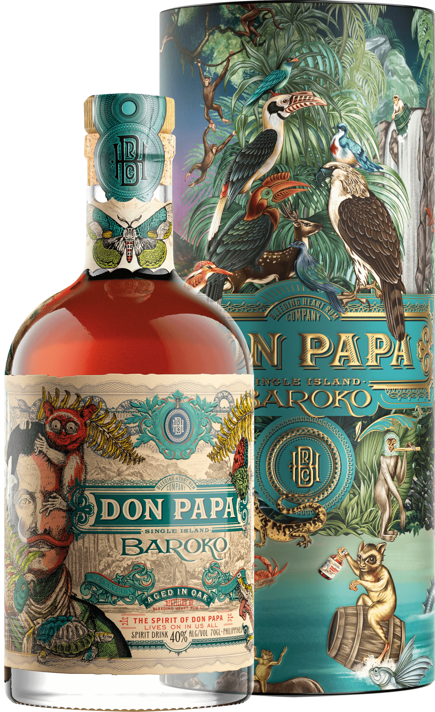 DON PAPA BAROKO, canister en édition limitée, hommage à la faune et la  flore, don papa rhum