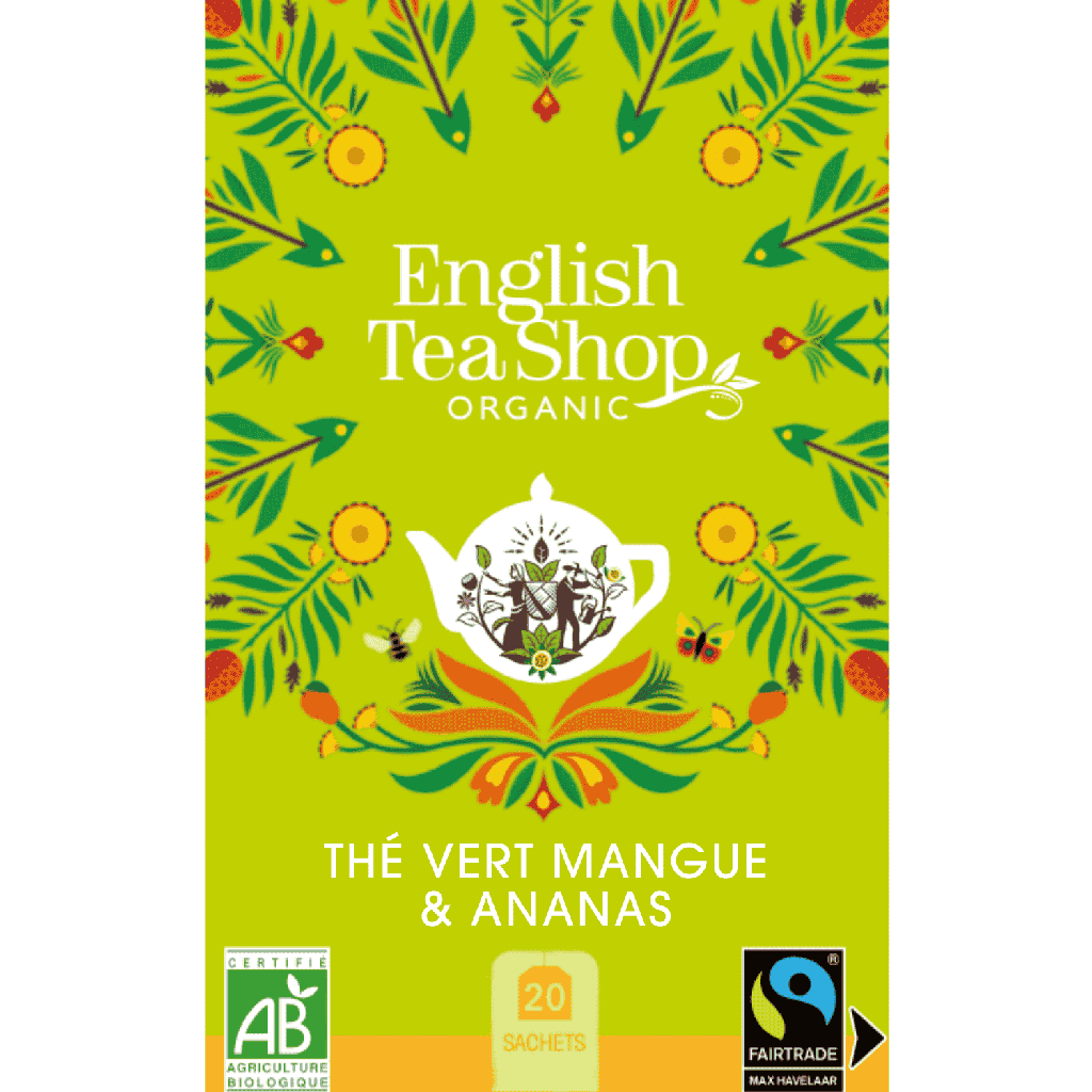 [68198] Thé Vert Mangue &amp; Ananas Bio 20 sachets x6 ETS
