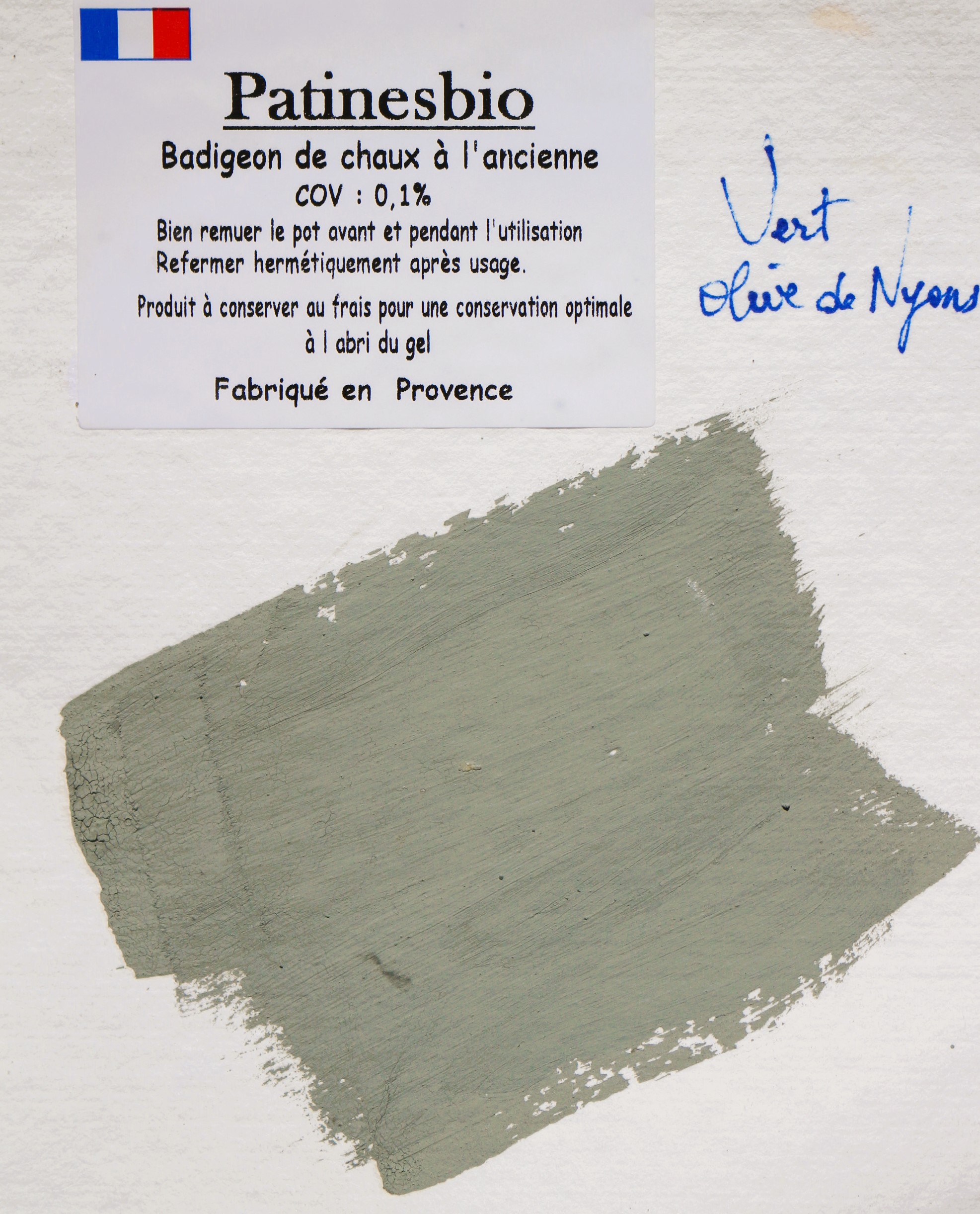 peinture chaux Vert Olive de Nyons