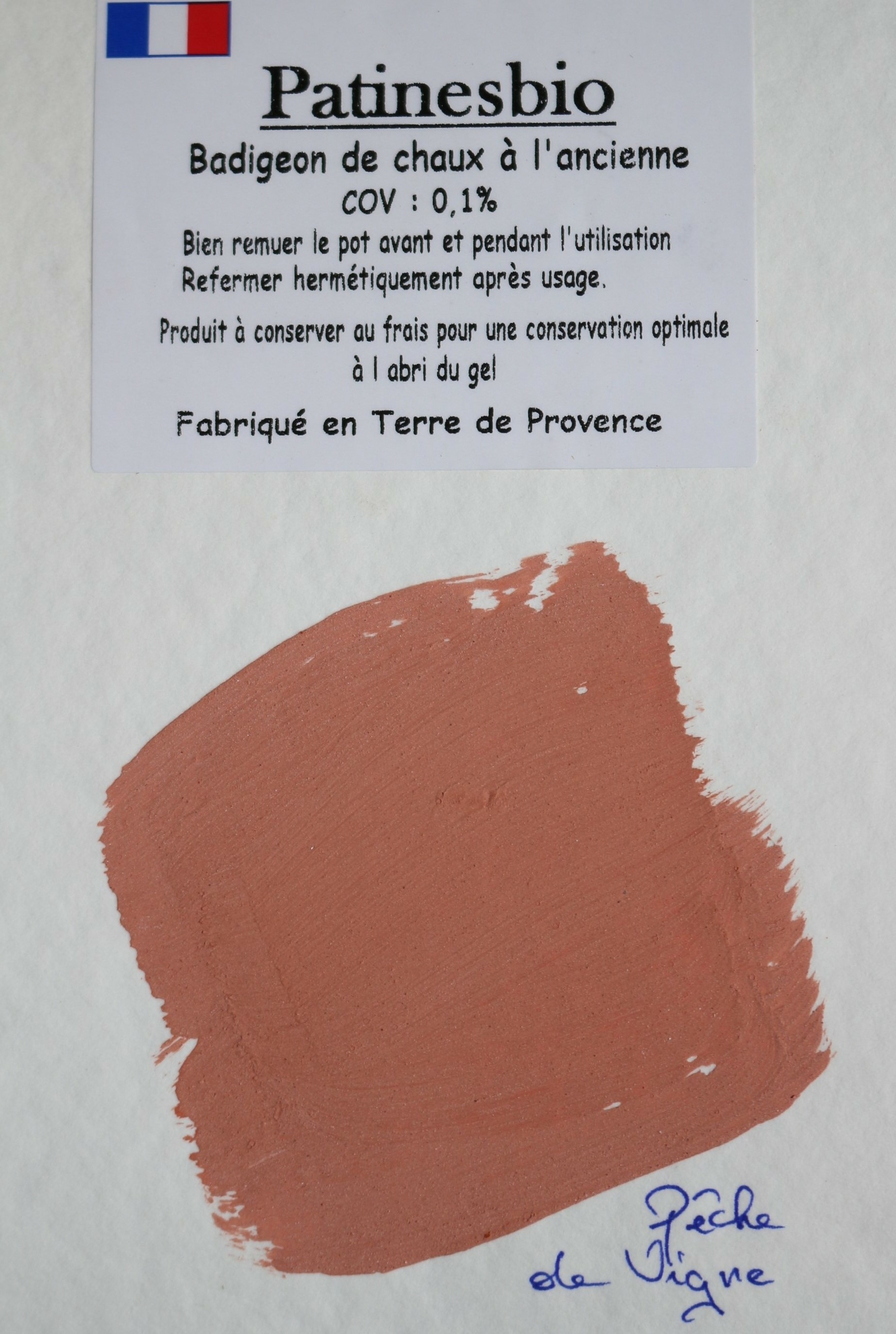 Peinture naturelle coloris Pêche de vigne