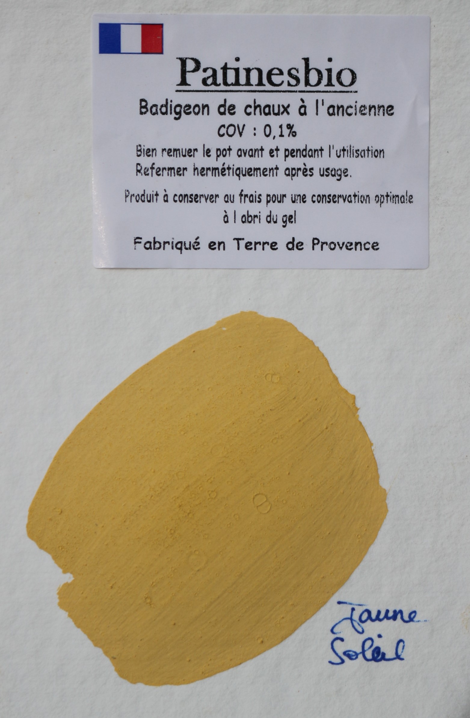 peinture chaux Jaune Soleil