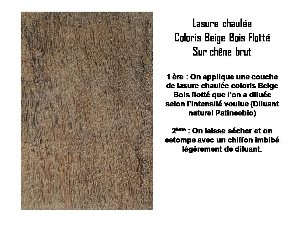 Patine Bois flotté sur chêne