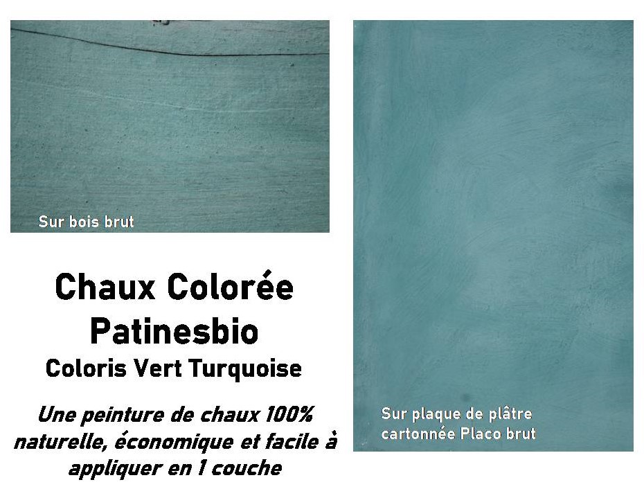 peinture chaux française vert turquoise