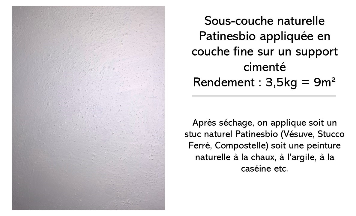 sous couche naturelle sur ciment