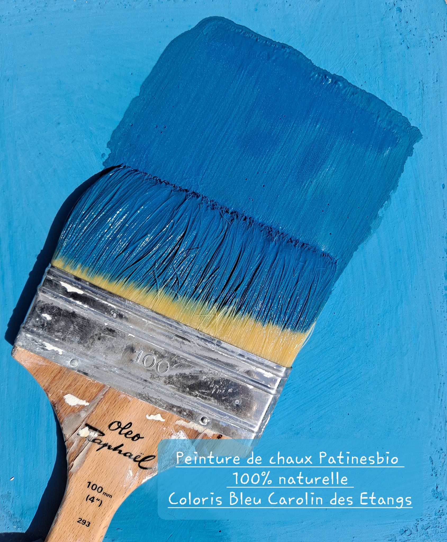 peinture de chaux bleu vif Carolin des étangs