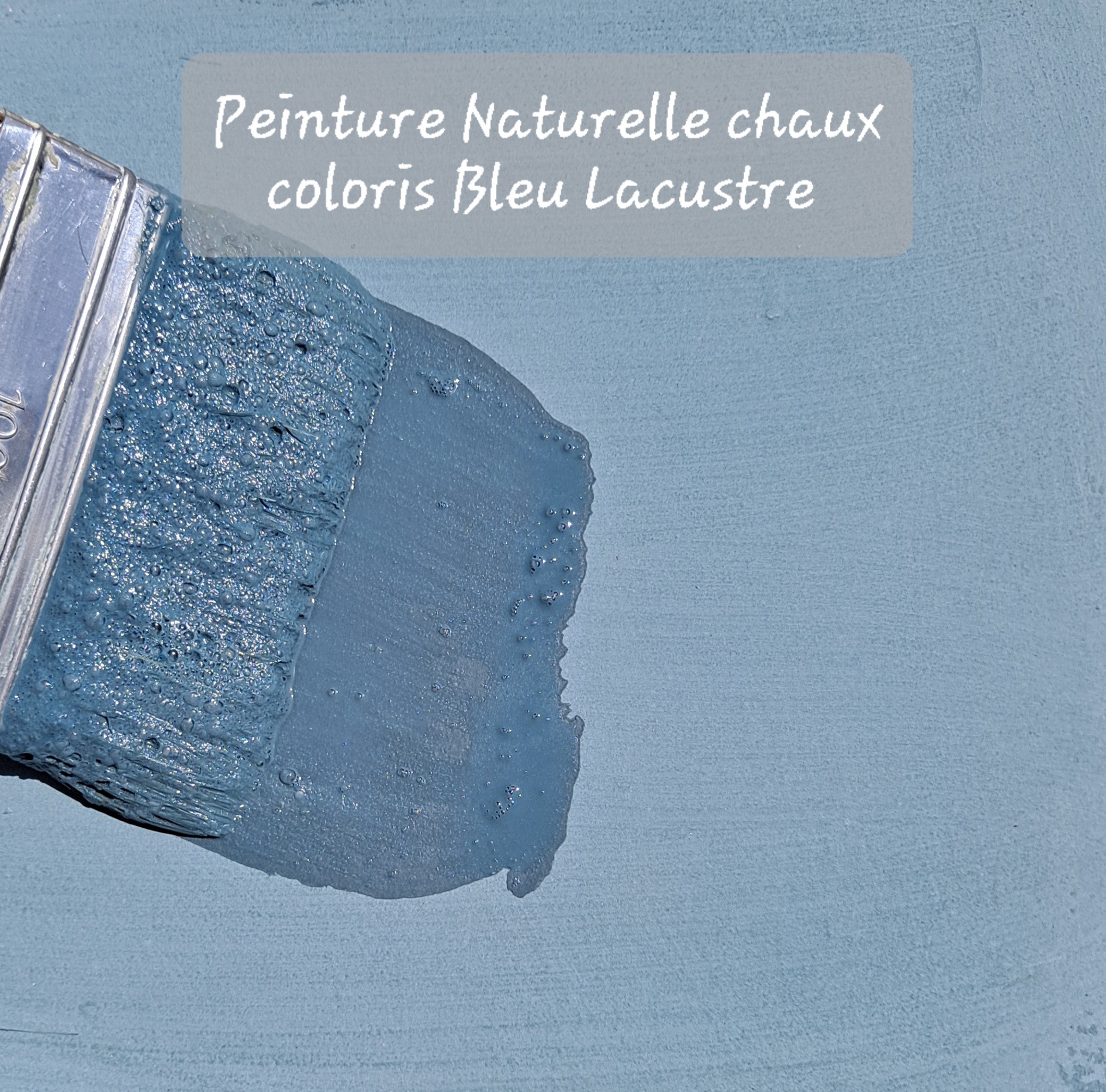 peinture ecoresponsable à la chaux Bleu Lacustre