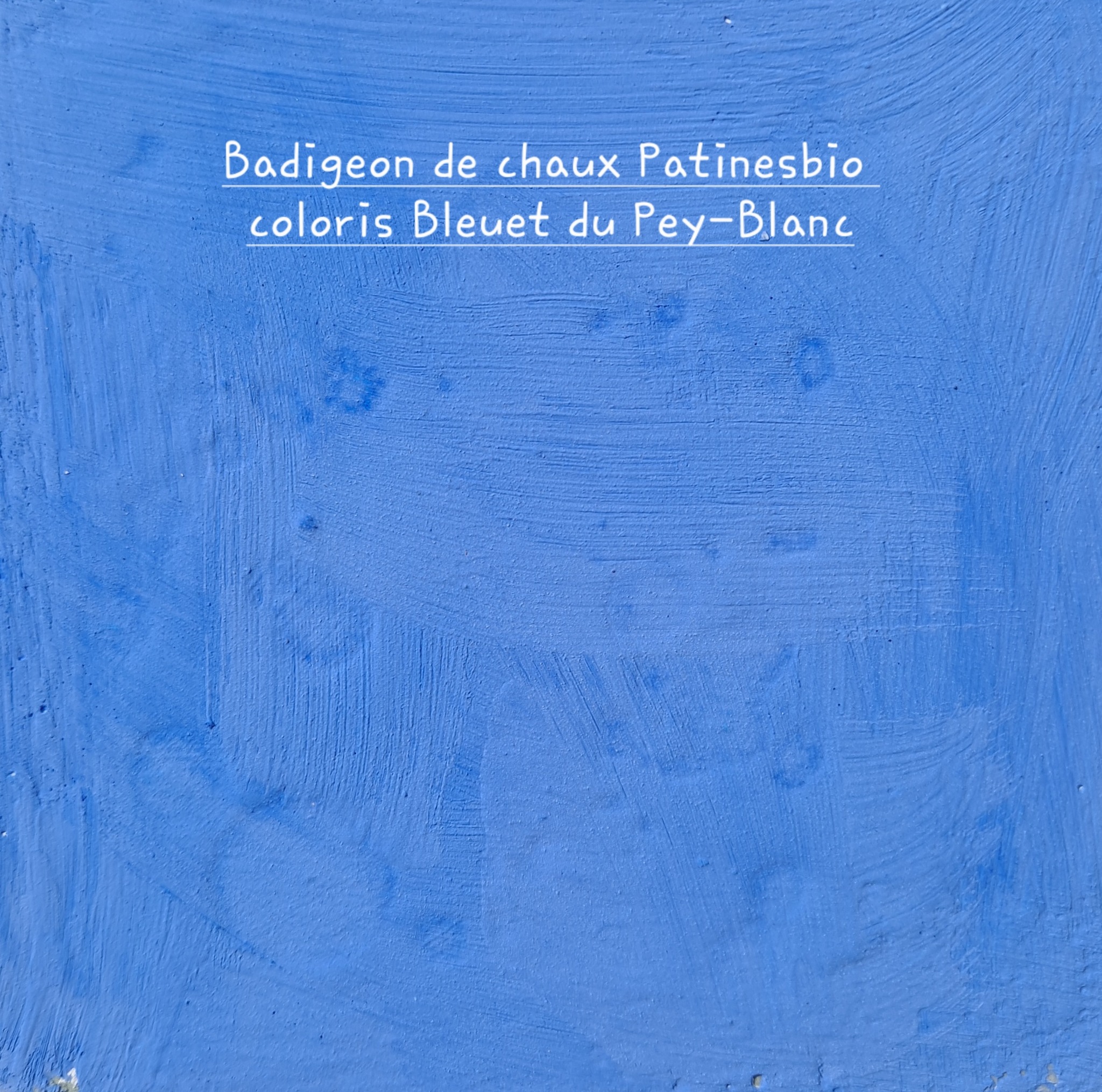 peinture chaux artisanale ethique coloris Bleuet du Pey-Blanc