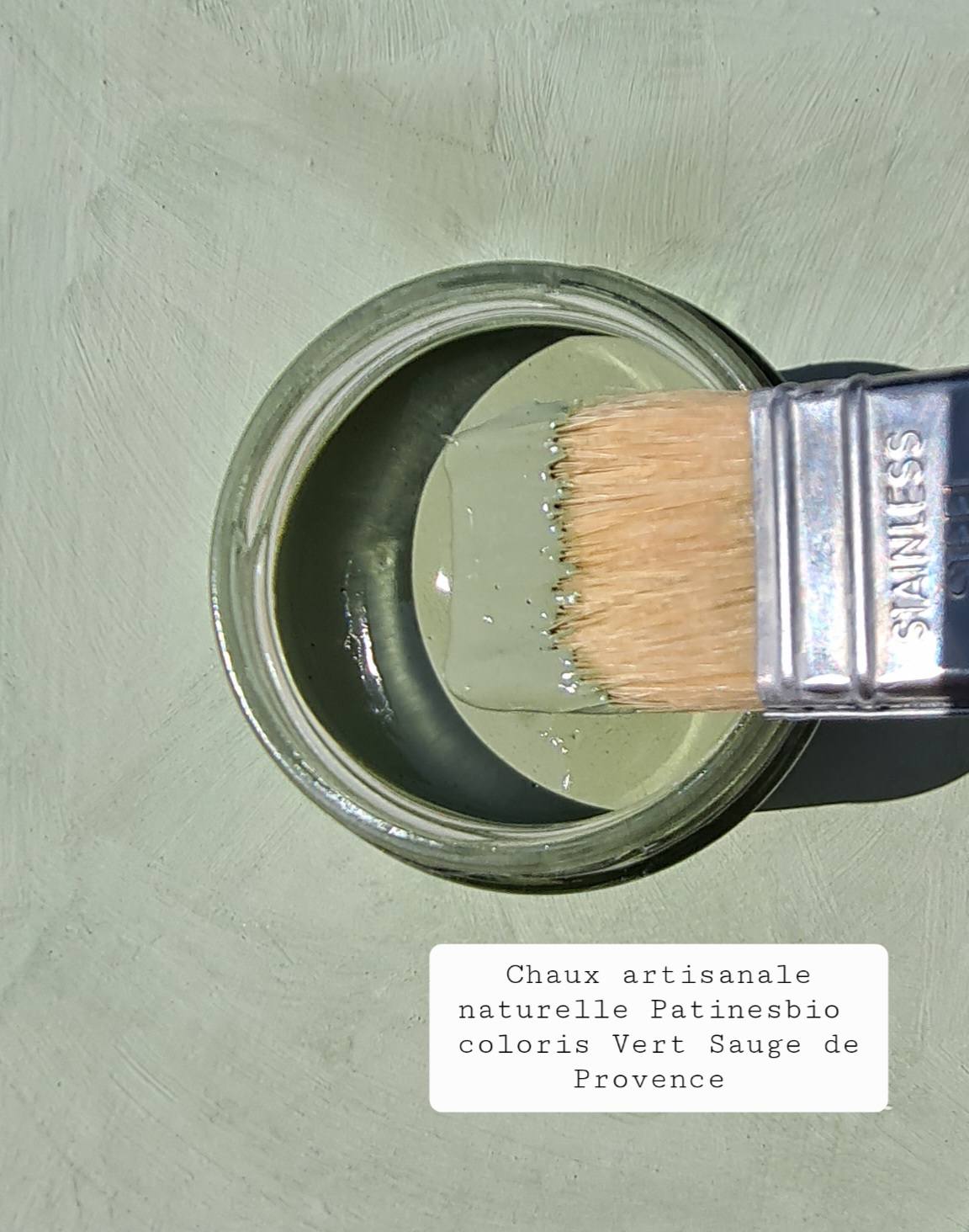 peinture de chaux vert sauge de provence