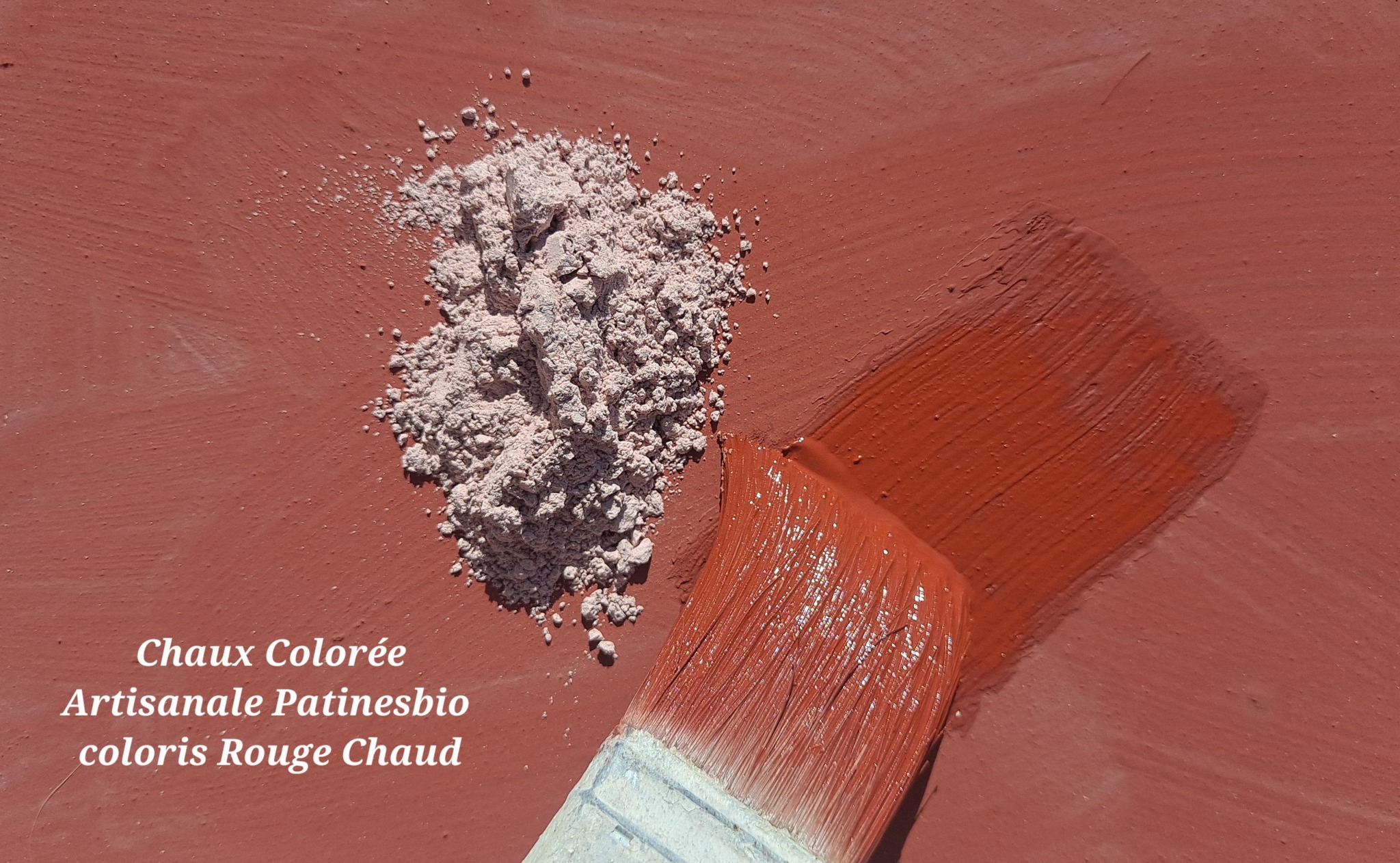 chaux colorée Rouge Chaud Patinesbio
