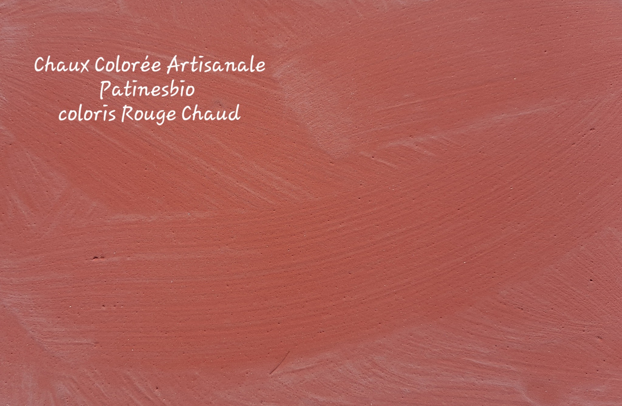 chaux colorée Rouge Chaud sur placo