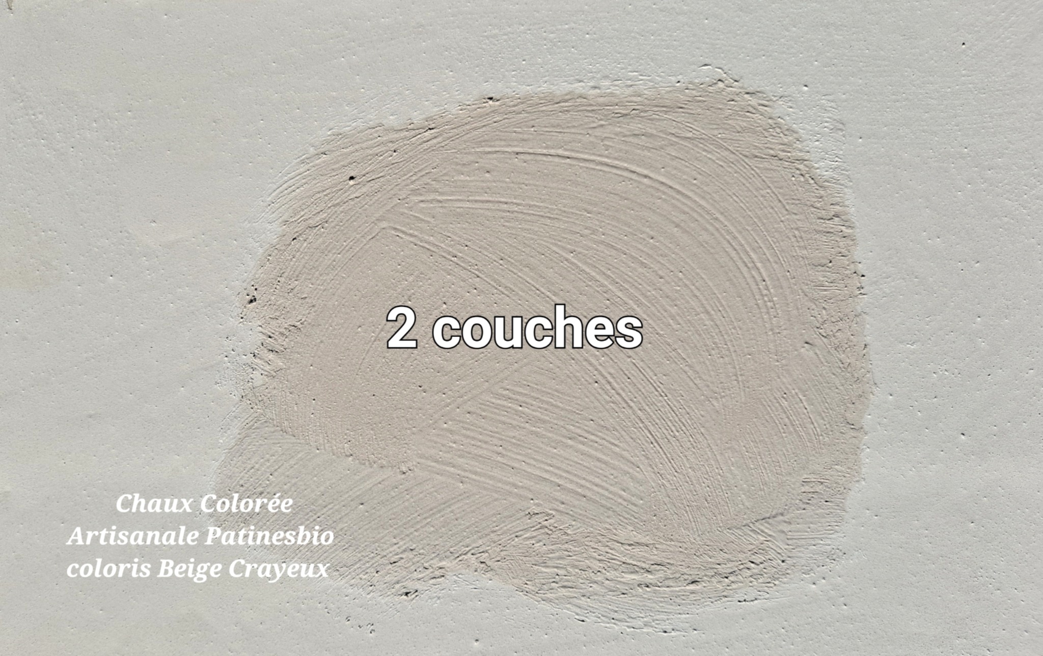 chaux colorée Beige Crayeux en deux couches