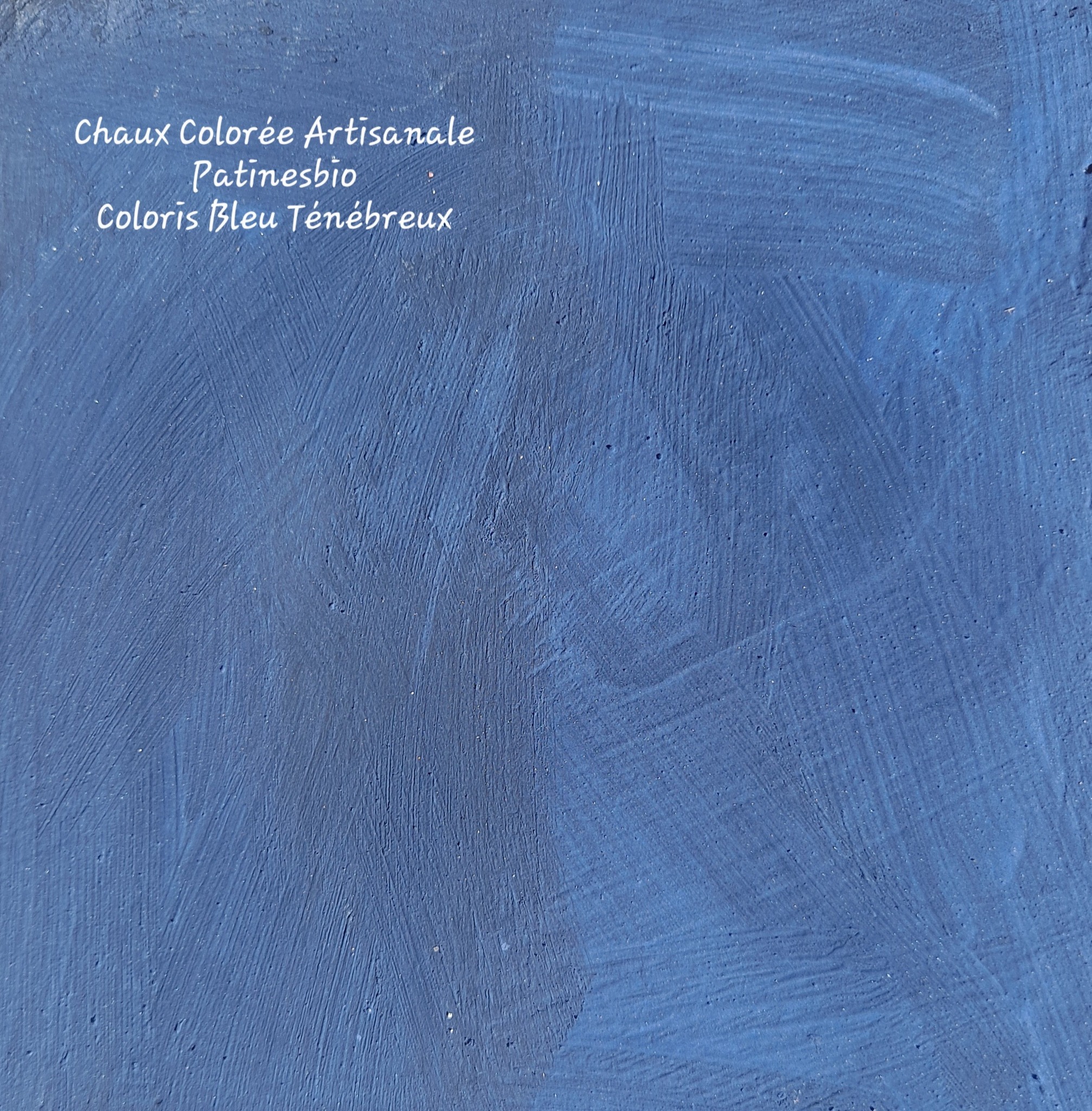 Chaux colorée artisanale naturelle Bleu Ténébreux
