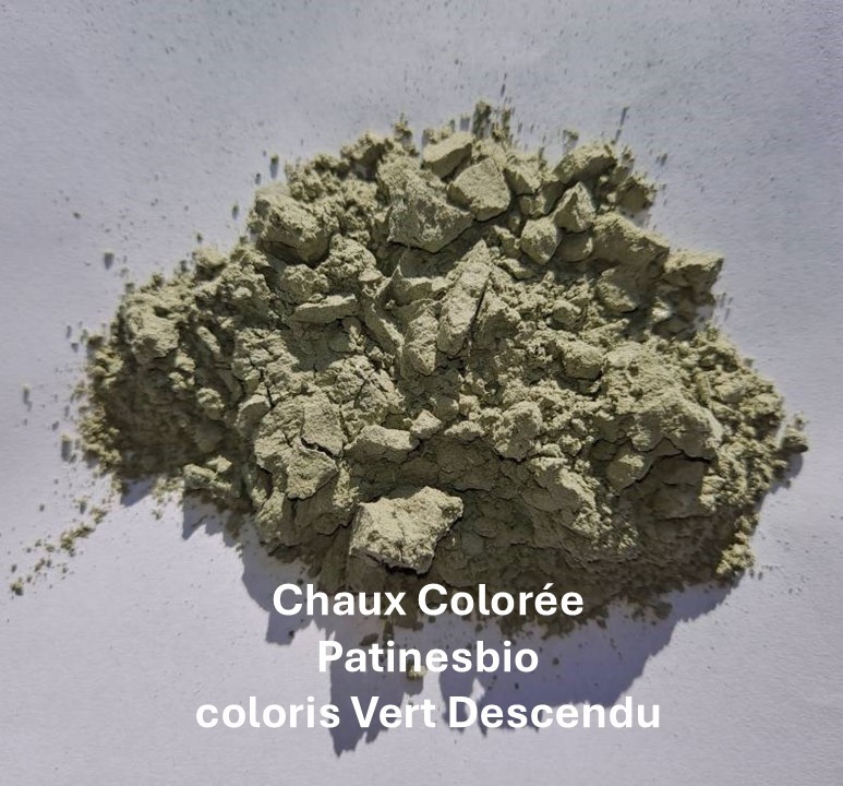 Chaux Colorée en poudre coloris Vert Descendu