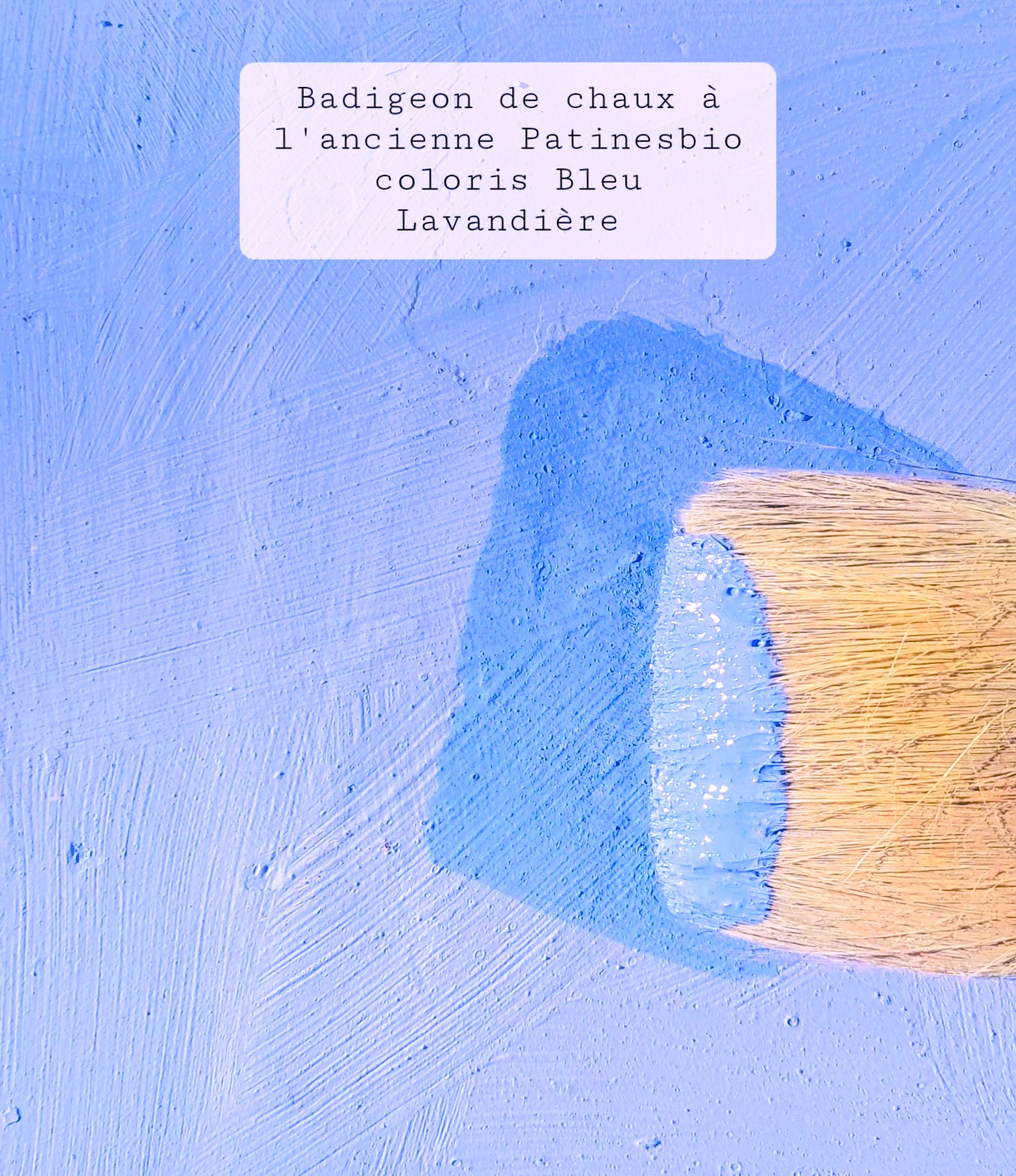 peinture de chaux bleu lavandière
