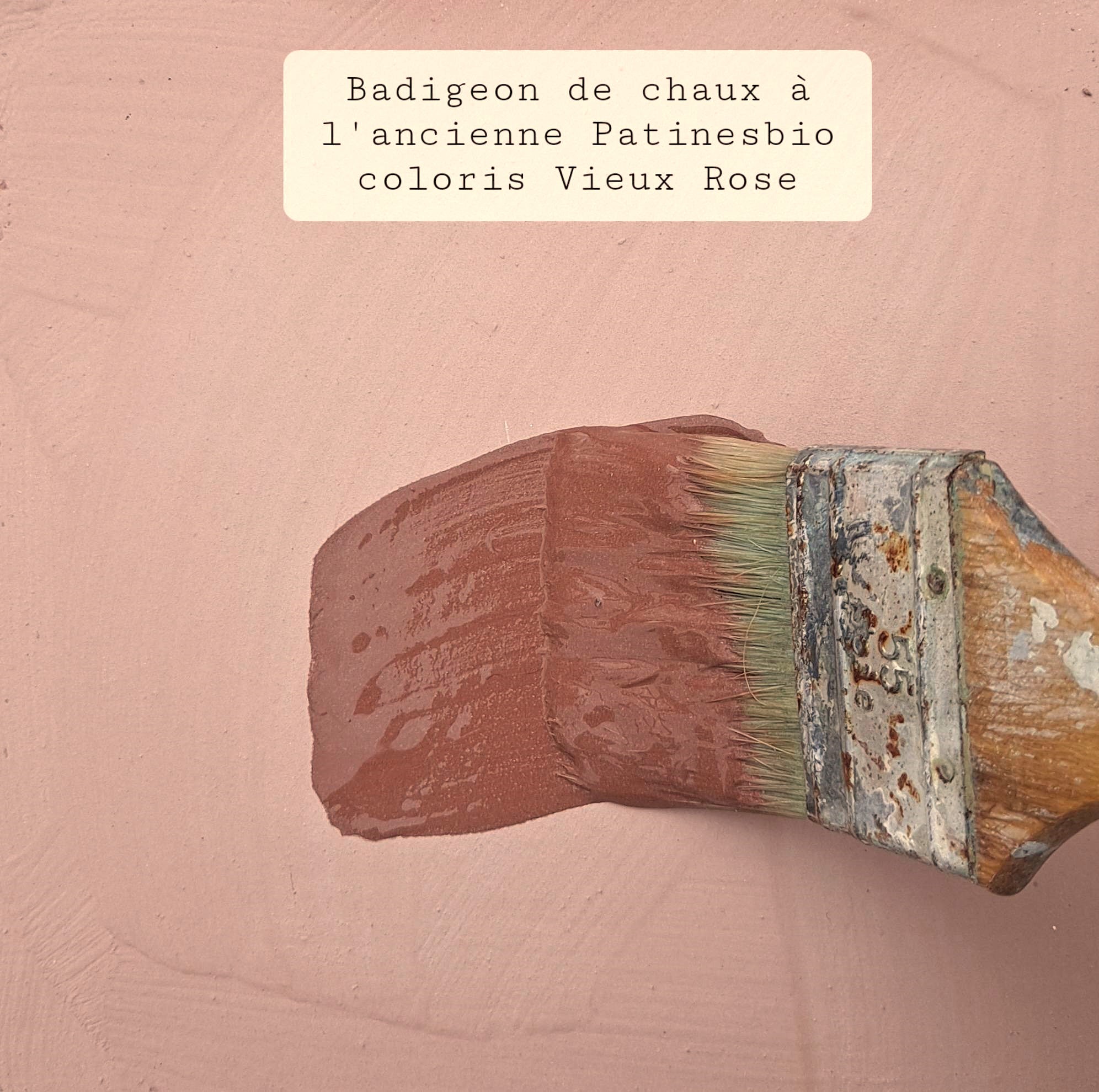 peinture de chaux naturelle vieux rose