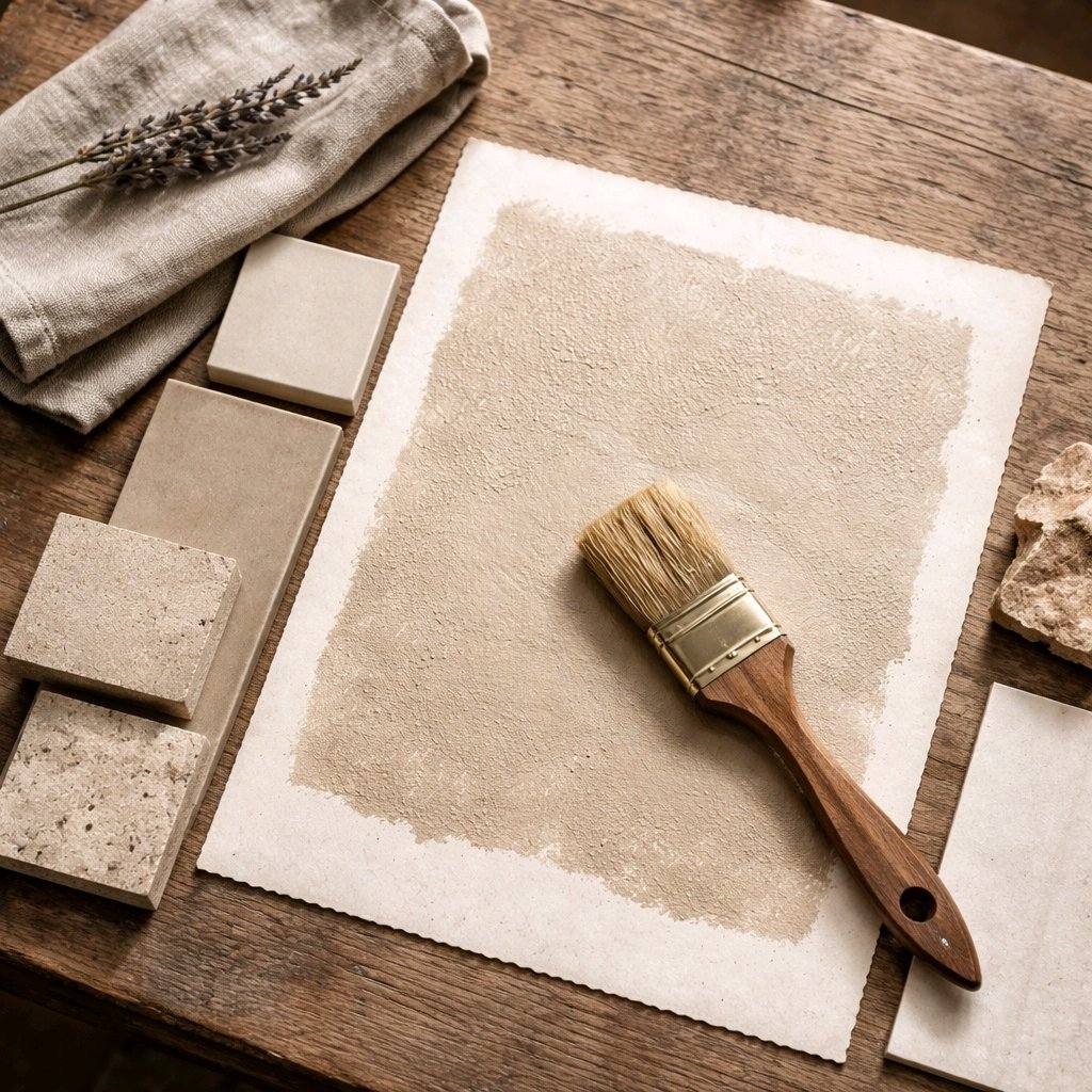 peinture chaux beige clair
